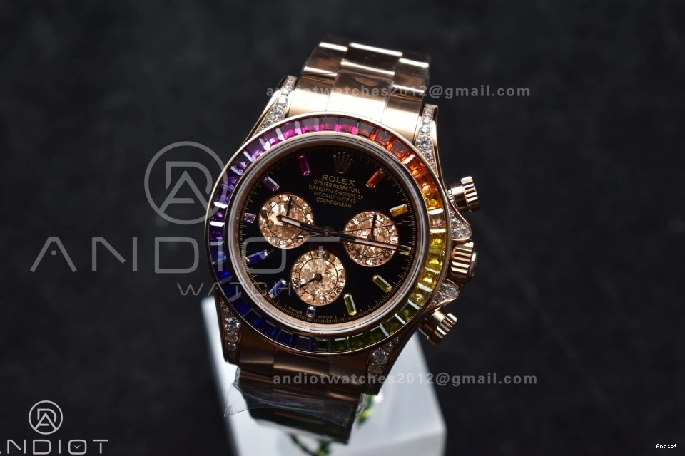 RG Edition Rainbow Black Bracelet ZF Daytona on Dial SH4130 Diamonds 116595RBOW 1:1 Best 0205